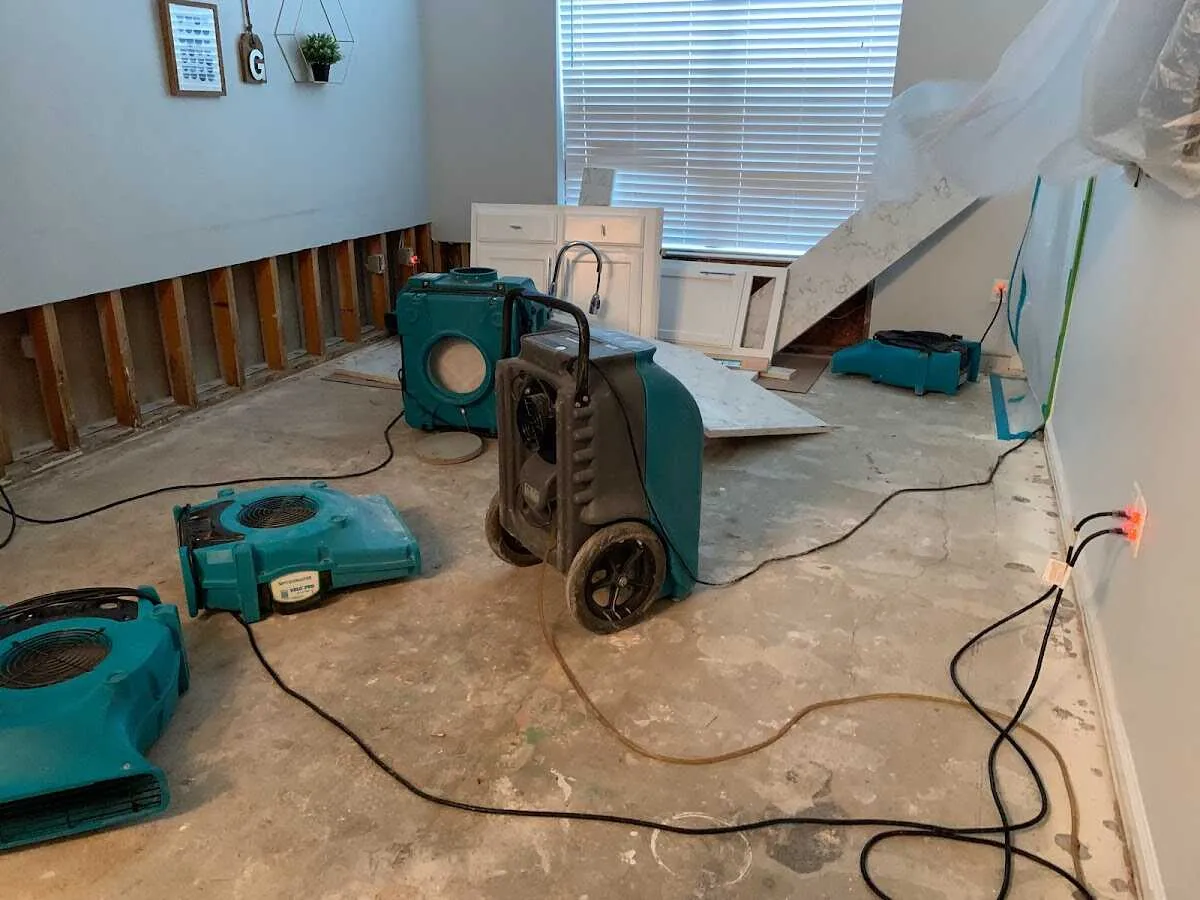 Dehumidifier in flood-cut room for Water Extraction & Removal in Glen Rock